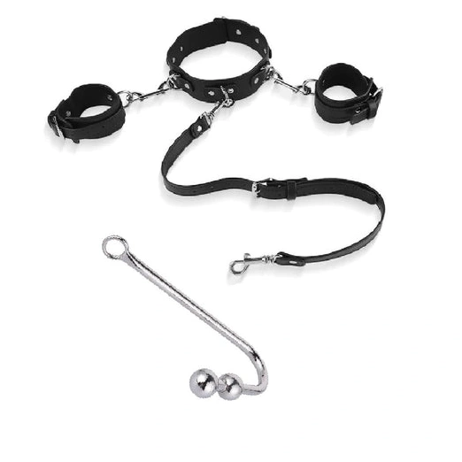 Cuffs Beaded Hook with and 5334 Anal Collar Elegant 0113